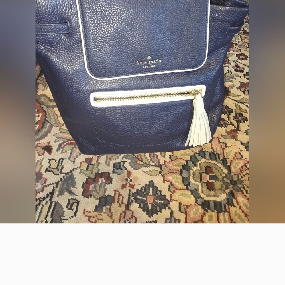 Kate Spade Midnight Blue Pebbled Backpack